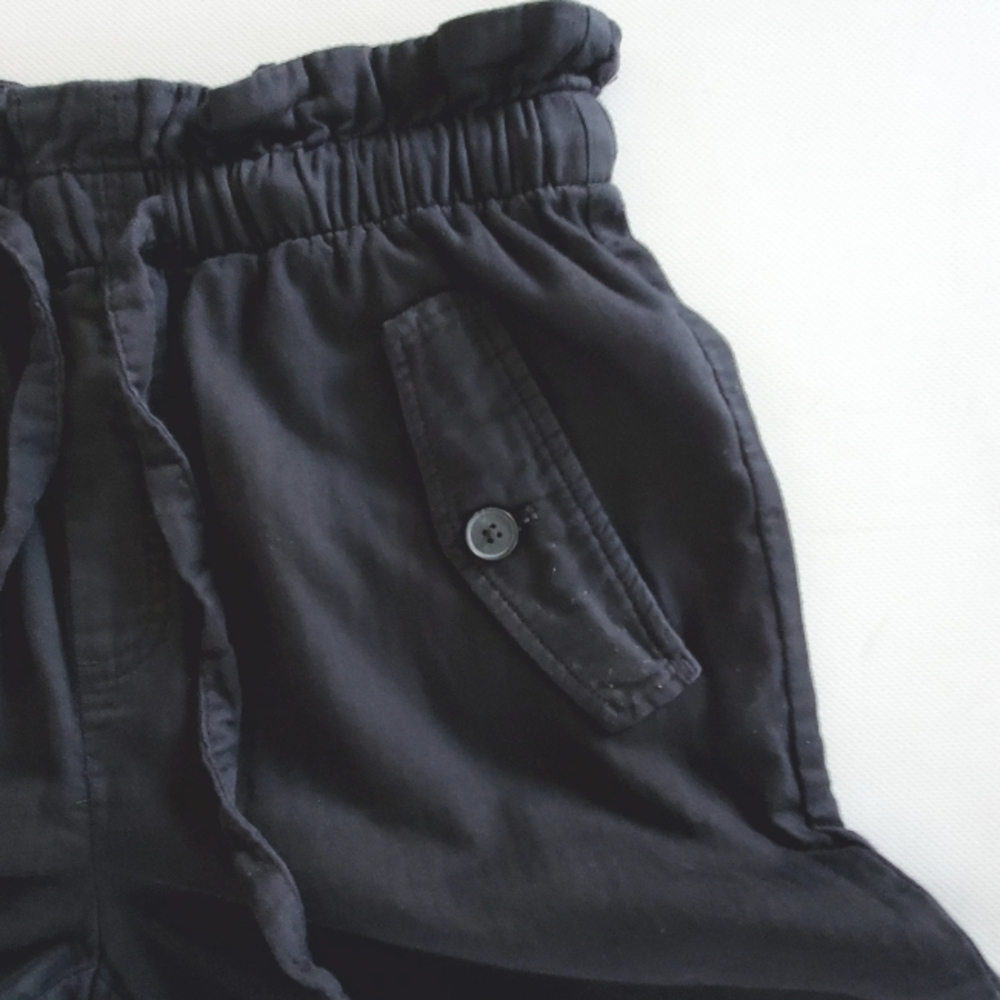 7187 * LOFT Outlet High Rise Straight Leg Cotton Pants Black Size XS - Picture 6 of 11